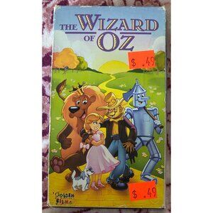 The Wizard Of Oz (VHS 1992) Golden Films Movie Video Cult Classic Big Face Books